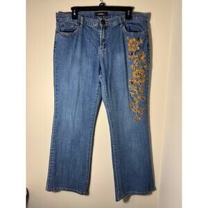 Y2K Flare Embroidered 90s Jeans